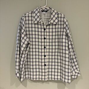 Alia Monochrome Checkered Spring Jacket 18Wide
